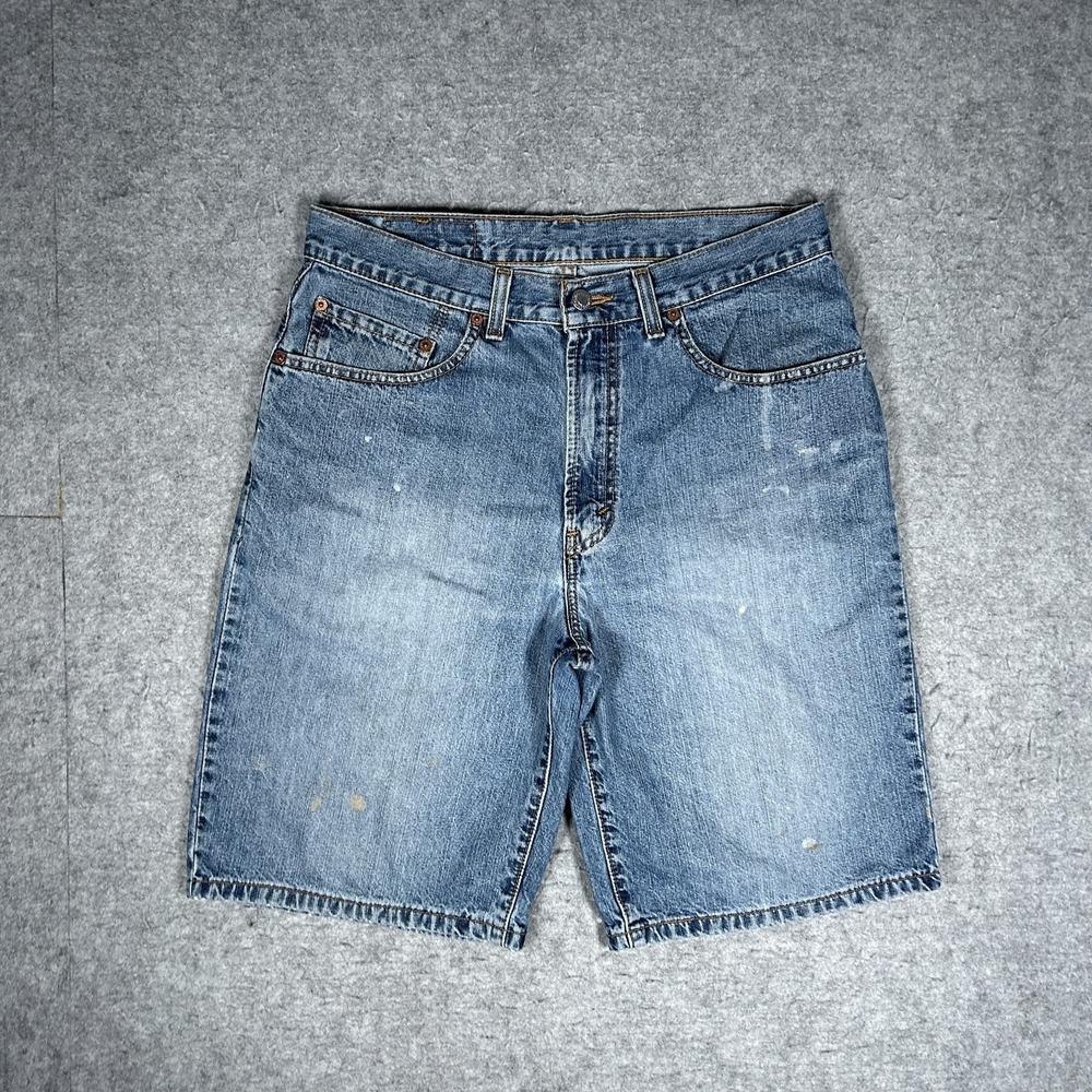 Vintage Levi's 550 Denim Shorts Mens 32 Medium Blue Wash Y2K Jorts Baggy Light